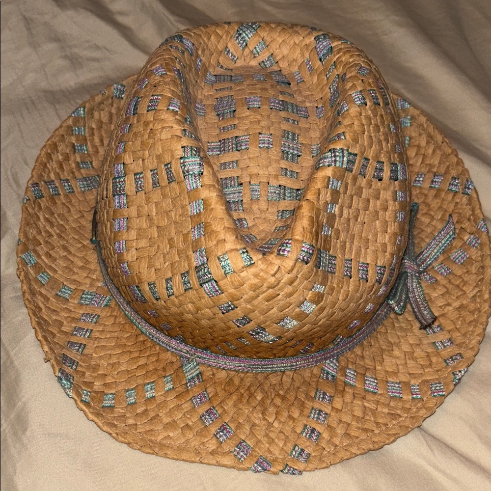 Cappelli Straworld Tan Woven Hat with Multicolor Accents